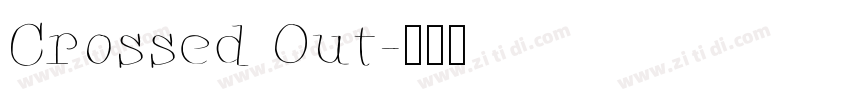 Crossed Out字体转换